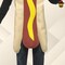 Adult Hot Dog Costume Funny Food Foam Tunic with Mustard Halloween Party Outfit